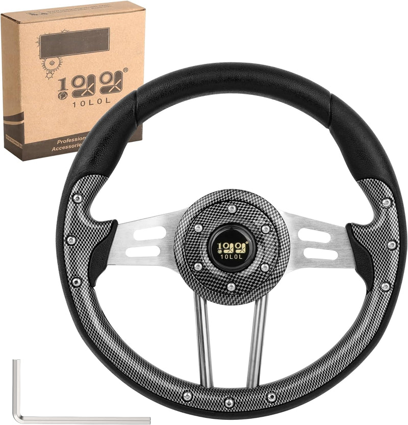 Universal 12.5 Inch Red Golf Cart Steering Wheel Available in Three Colors