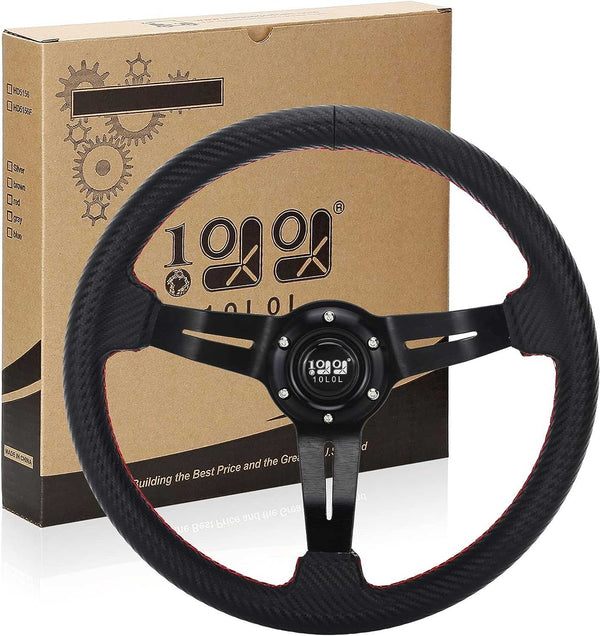 Black golf cart steering wheel