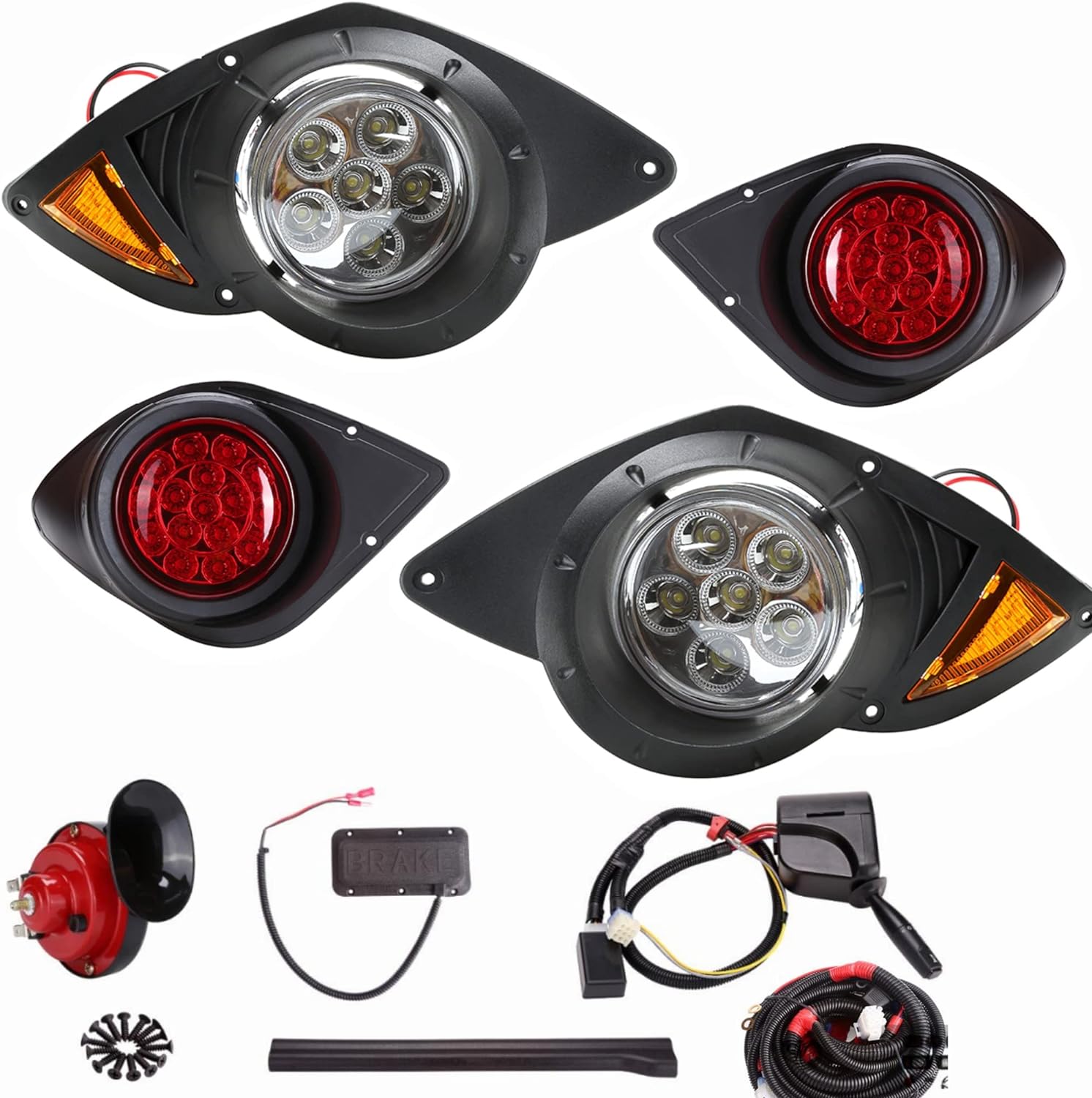 Yamaha Golf Cart Lights LED Headlights & Taillight Kit - 10L0L
