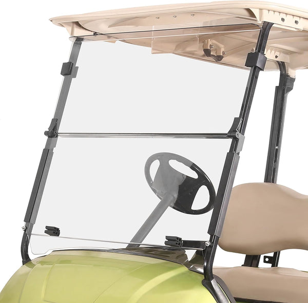 Golf Cart Windshield Transparent Foldable for G29 2007-2016 Yamaha- 10L0L