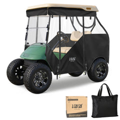 10L0L Track Style Golf Cart Enclosures Black
