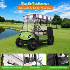 10L0L 3-Sided Track Style Golf Cart Enclosure