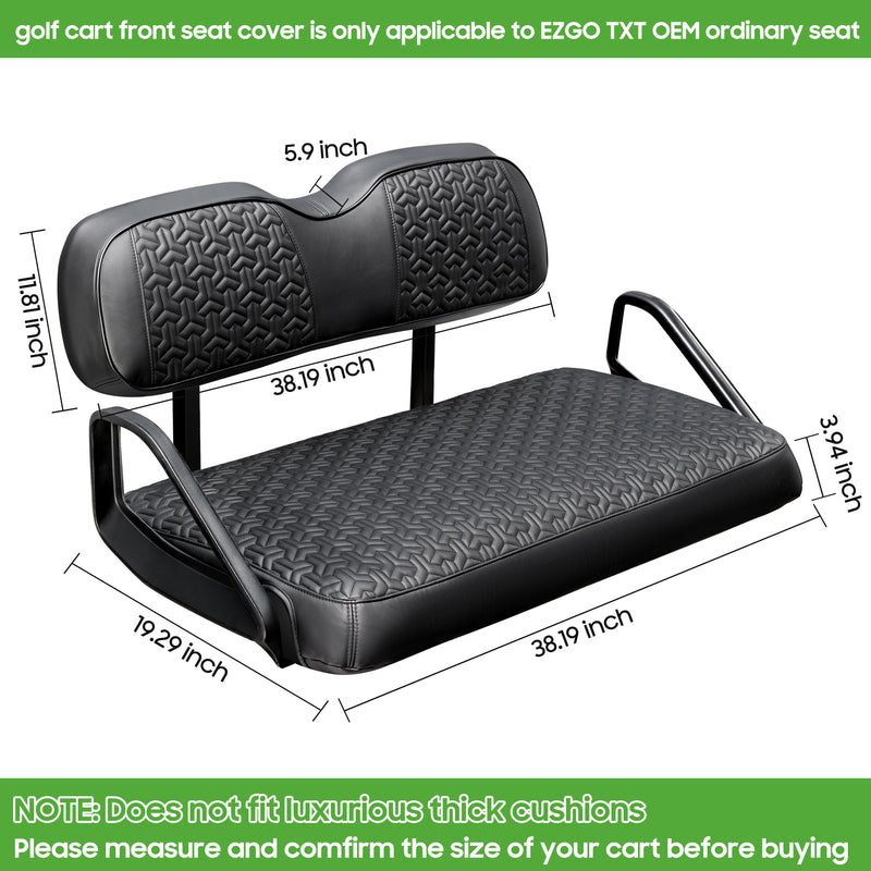 Triangular Pattern Golf Cart Seat Cover Dimensions