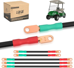 36V Golf Cart Battery Cable Set for Yamaha G14 G16 - 4 Gauge Tin-Plated Copper (5pc)