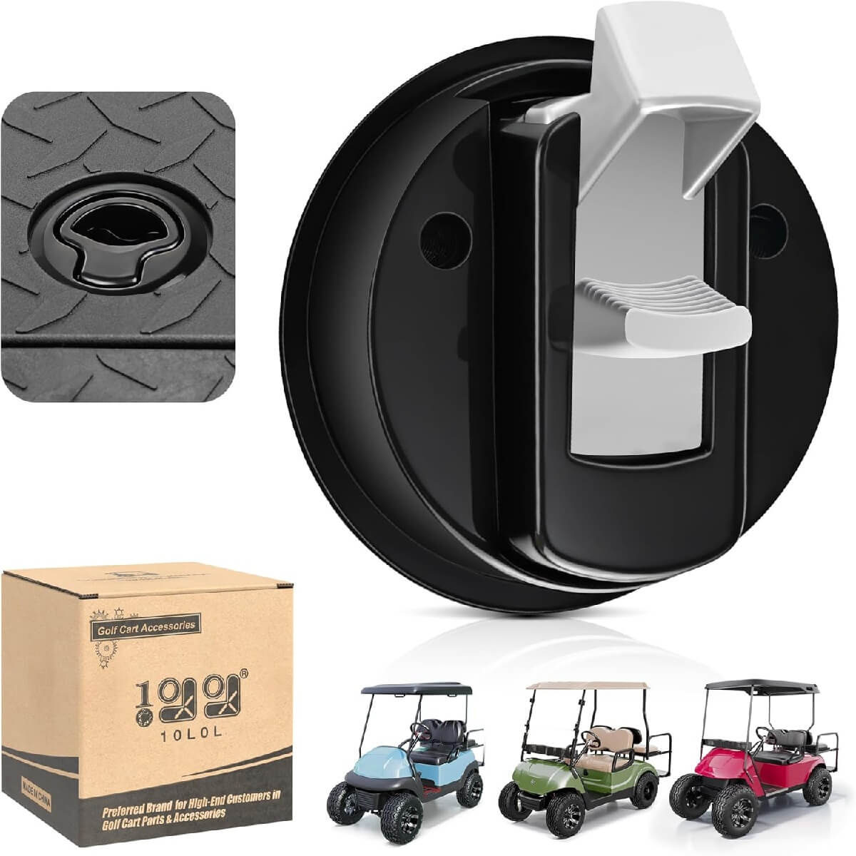 10L0L Universal Golf Cart Rear Seat Storage Compartment Lock Kit