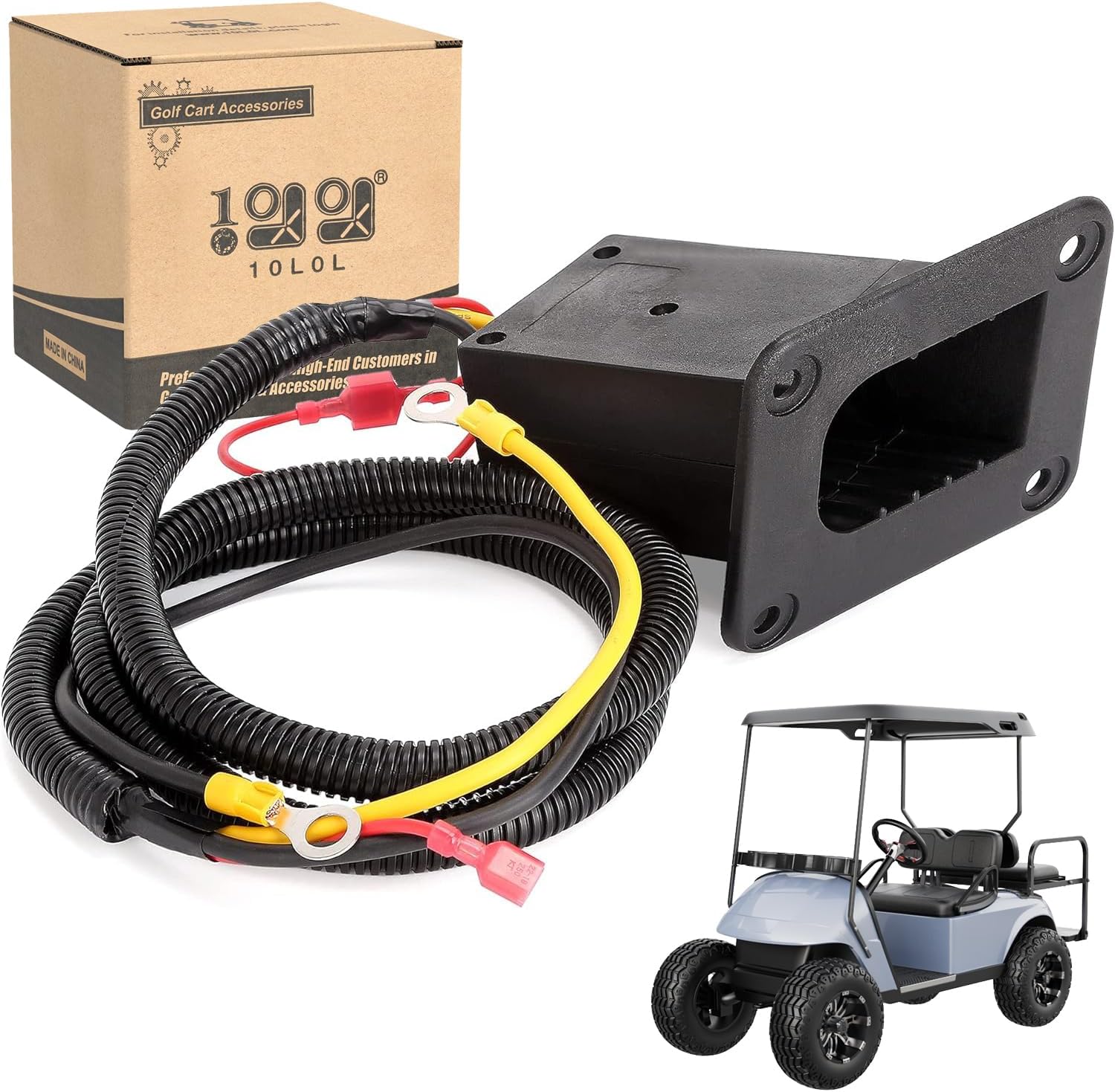 36V PowerWise Golf Cart Charger Socket with Wiring for EZGO TXT Medalist Electric