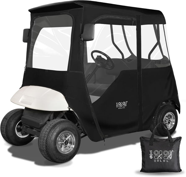 Golf Cart Enclosure with 2 Door Zippers for EZGO TXT/RXV 600D Rain Cover