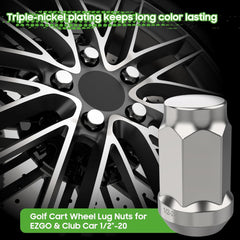 Golf cart wheel Lug Nuts for EZGo & Club car 1/2"-20