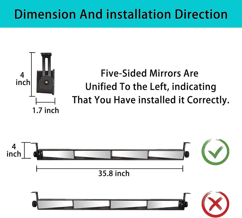 Golf cart rearview mirror dimensions