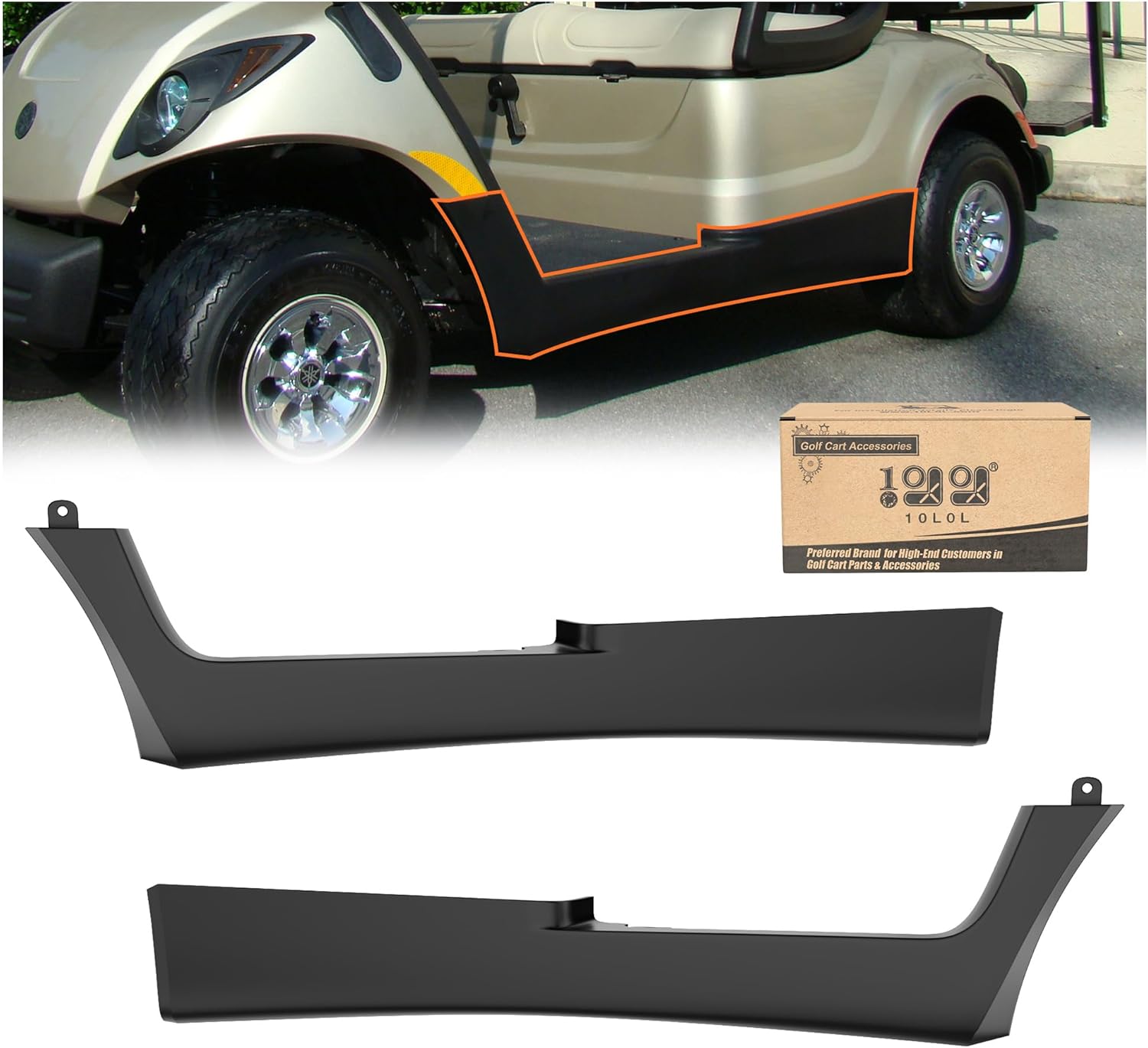 10L0L Golf Cart Rocker Panel Set for Yamaha G29 Drive