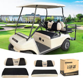 10L0L Golf Cart Front Rear Seat Cover Set Black