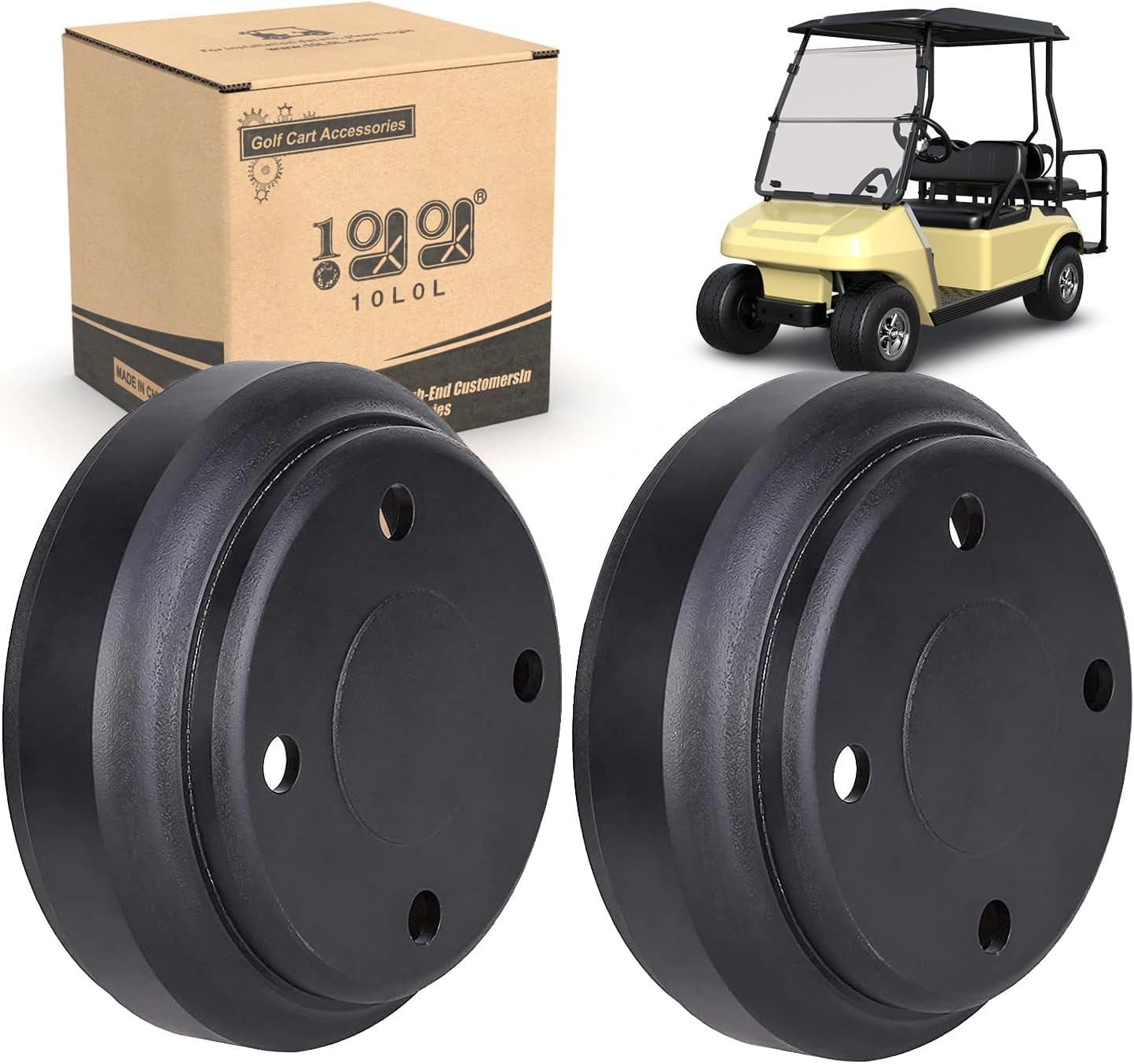 10L0L Golf Cart Rear Brake Drums for Club Car DS Precedent