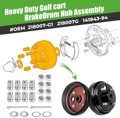 10L0L Golf Cart Brake Drum Hub Assembly for EZGO