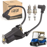 Golf Cart Dual Ignition Coil with Spark Plugs for EZGO 4-Cycle 1991-2002
