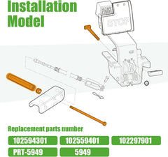 Golf Cart Brake Equalizer Rod Kit for Club Car Precedent (2004-up) Tempo (2018-up)