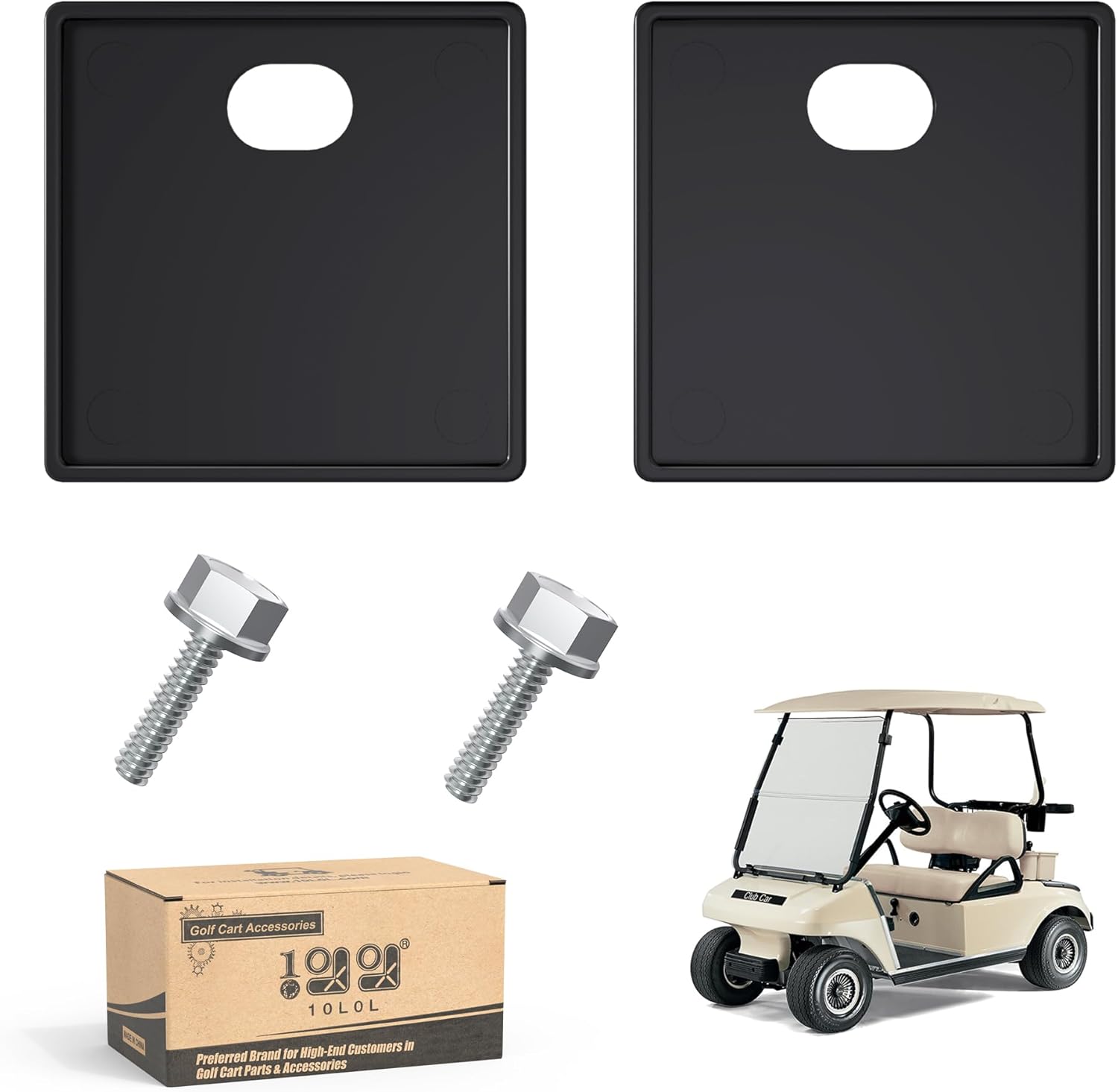 10L0L Golf Cart Front Top Strut Mount Pads Kit