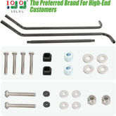 10L0L Golf Cart Front Roof Top Strut Support Brackets