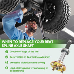 10L0L Golf Cart Rear Axle Shaft Assembly