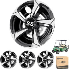 10L0L 8-Inch Golf Cart Blade Wheel Covers Hub Caps
