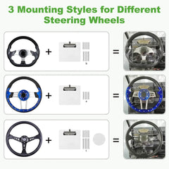 3 Mounting Styles for Different Steering Wheels