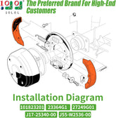 10L0L Golf Cart Brake Shoes
