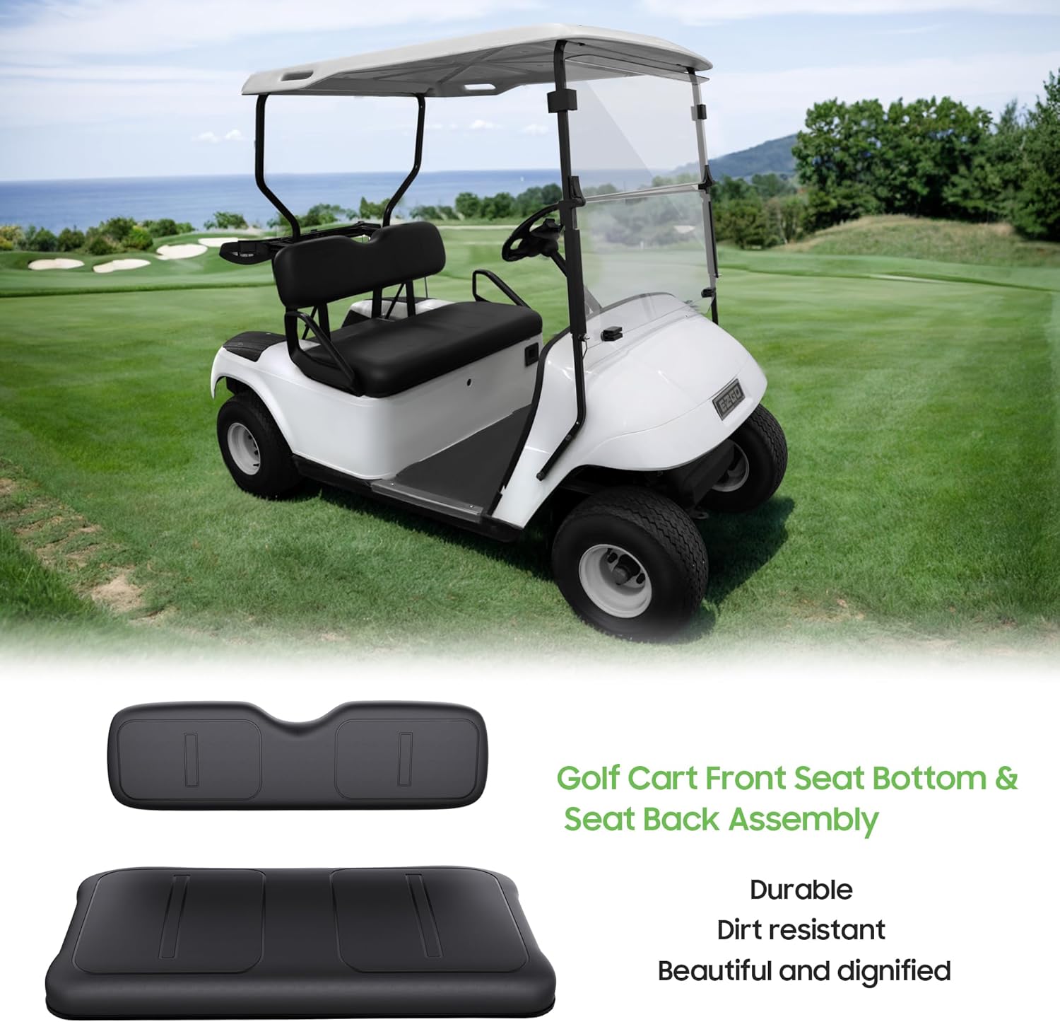 EZGO TXT Front Seat Replacement Black