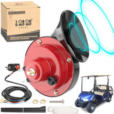 10L0L Universal 12V Golf Cart Horn Kit - 180dB Adjustable with Steering Wheel Button