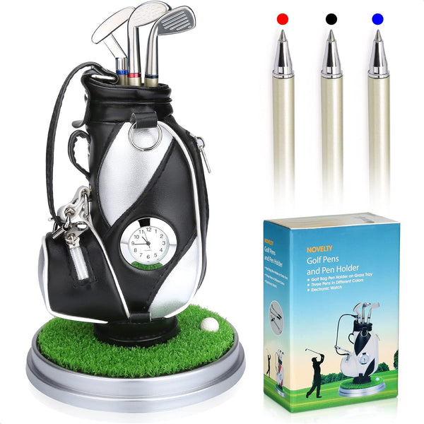 Golf Bag Pen Holder Desk Decor Cool Unique Gift