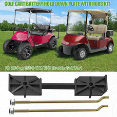 EZGO TXT & RXV Battery Hold Down Plate & Rods Kit