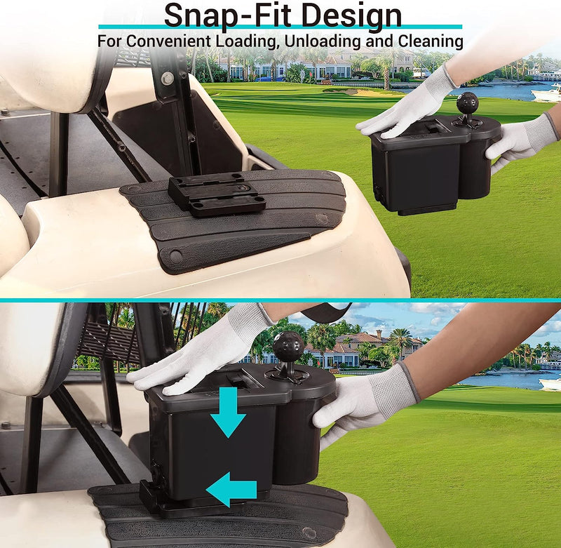 Golf cart ball washer is easy to install