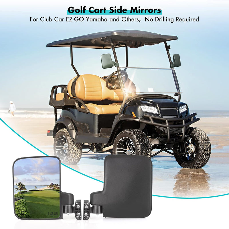Golf Cart Accessories Universal No Drilling Golf Cart Rear View Mirror - 10L0L
