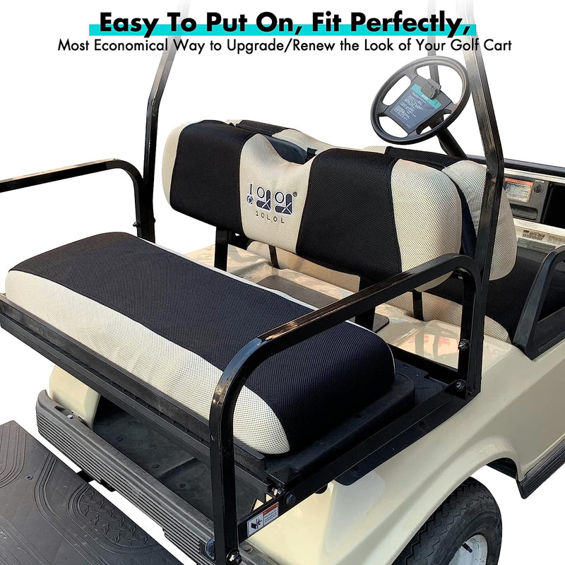 Golf cart front and rear seat covers