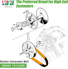10L0L Golf Cart Starter Generator Belt OEM