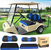 10L0L Golf Cart Front Rear Seat Cover Set Blue