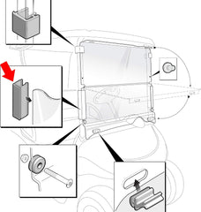 10L0L Windshield Sash Retaining Clips