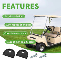 Golf Cart Front Top Strut Mount Pads with Stainless Steel Screws Kit for Club Car DS 1982-2000 Up