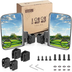 10L0L Universal Golf Cart Side Mirrors with Blind Spot Mirror
