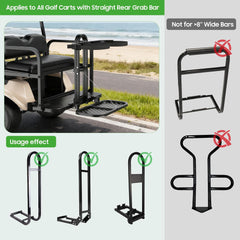 Applies to All Golf Carts with straight Rear Grab Bar