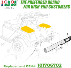 10L0L Golf Cart Rear Driver & Passenger Side Guard Set
