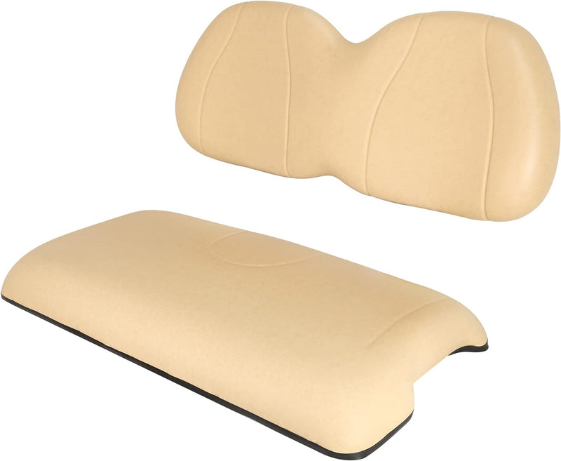 Cream golf cart front seat cushion and backrest