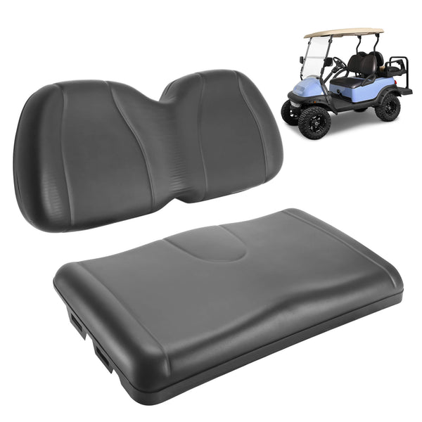 Black golf cart front seat cushion and backrest