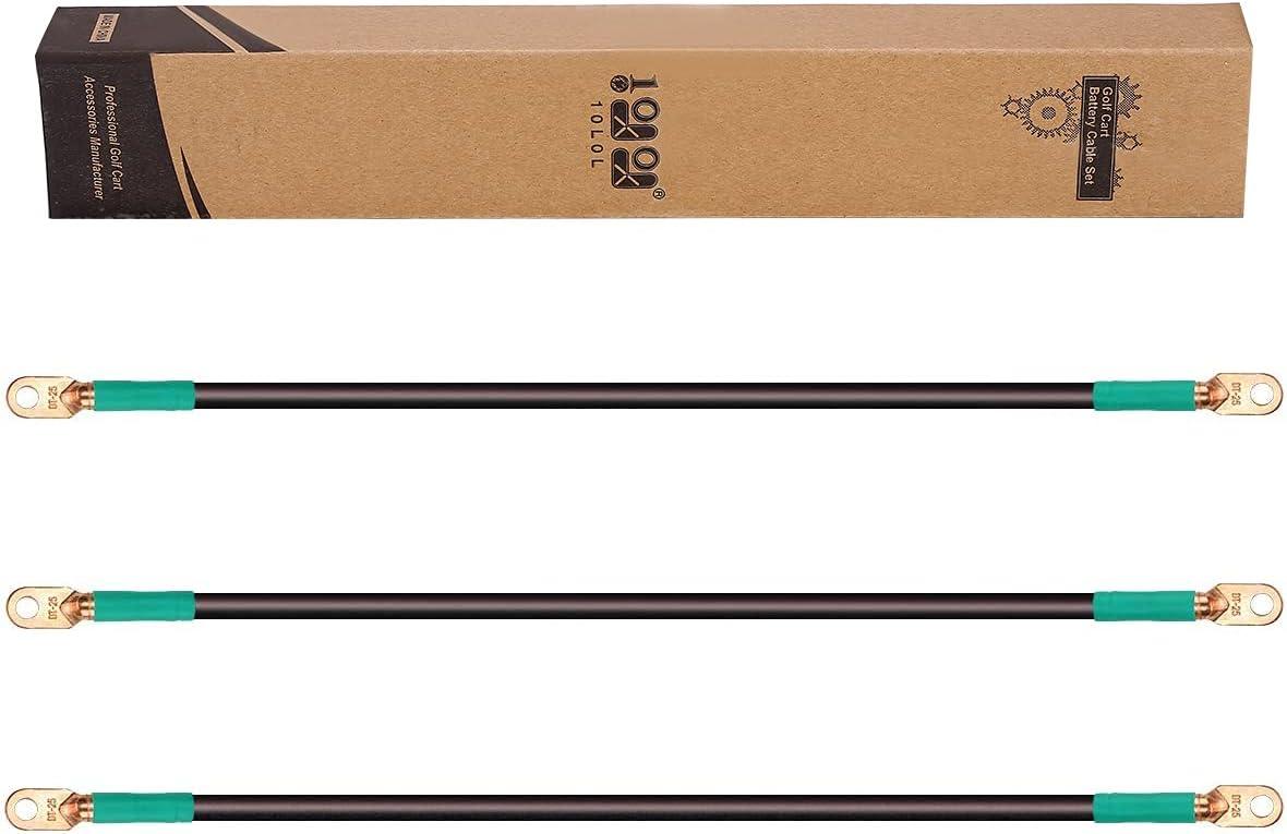 Golf Cart 12 Volt 4 Gauge Battery Cables for Club Car Precedent 2004-up