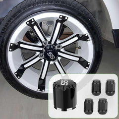 Black Golf Cart ITP SS Wheel Center Hub Caps