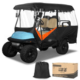 Golf Cart Enclosure Black Orange
