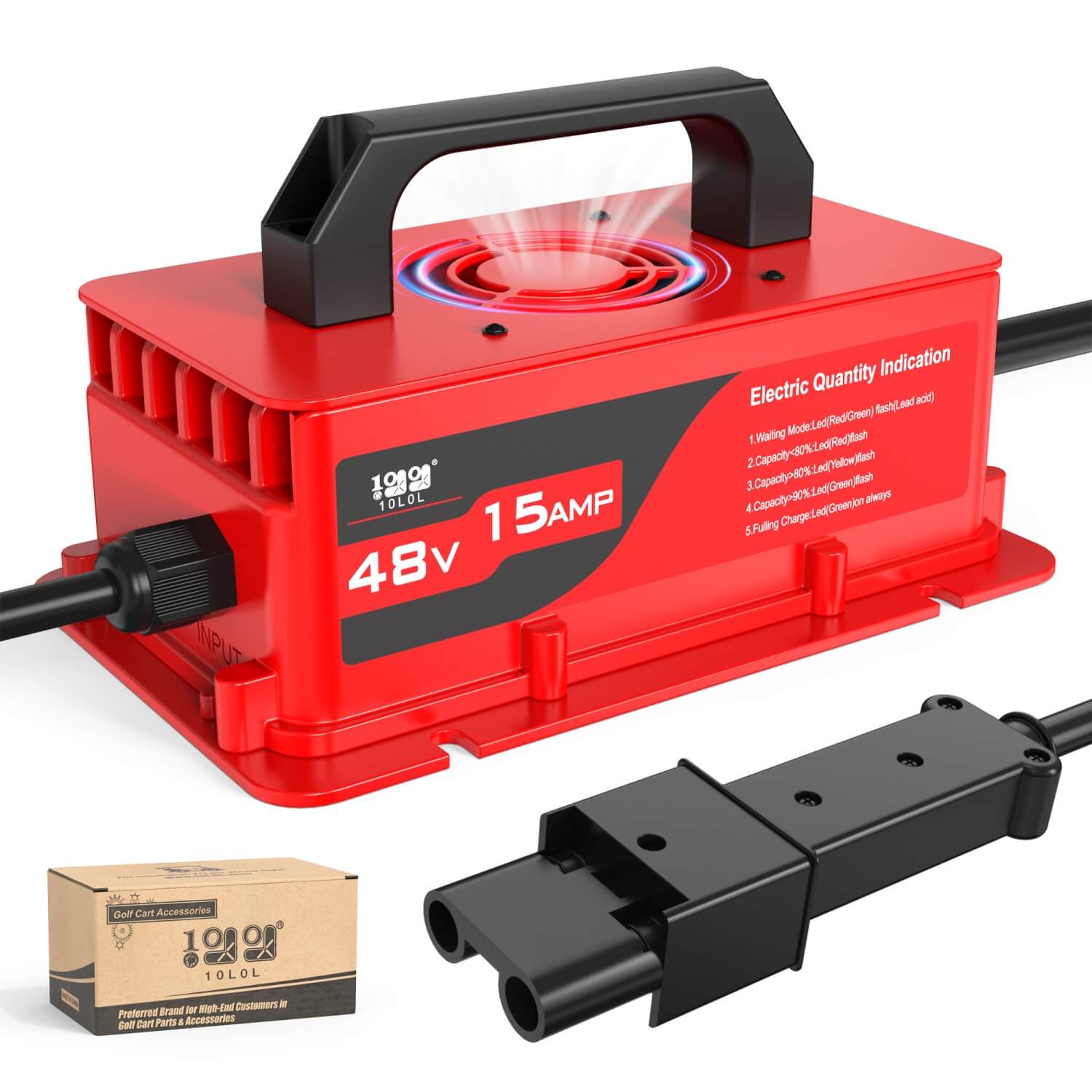 Golf Cart Battery Charger Red