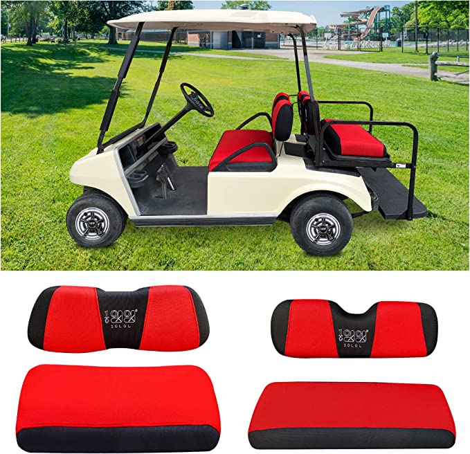 Red golf cart seat cover