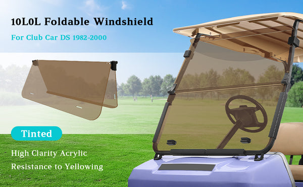 Can a windshield be added to a golf cart?
