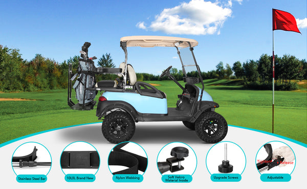 3 Steps to Install 10L0L Golf Cart Universal 4 Seater Bag Holder