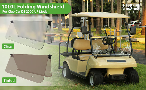 Golf Cart Windshield A must-have to enhance the golf cart driving experience!
