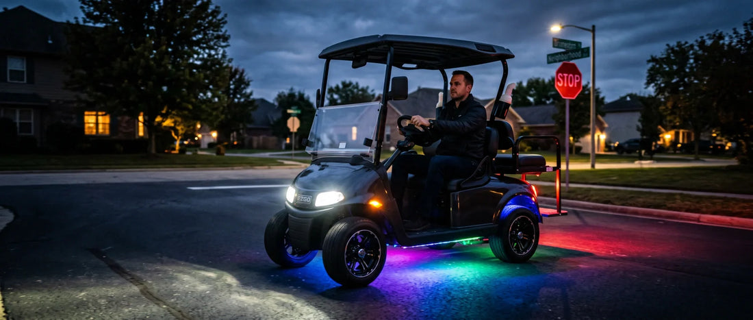 5 Easy Upgrades to Make Your Golf Cart Street Legal (And Stand Out at Night)